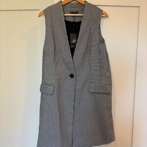 NWT Sleeveless Houndstooth Duster Vest